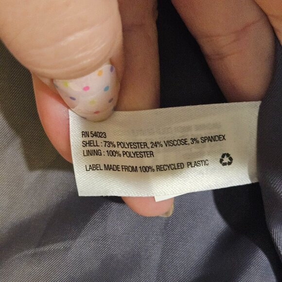 GAP Women's Blazer Size 18 "The Academy Blazer" Gray with Black Accents Office - Picture 5 of 7